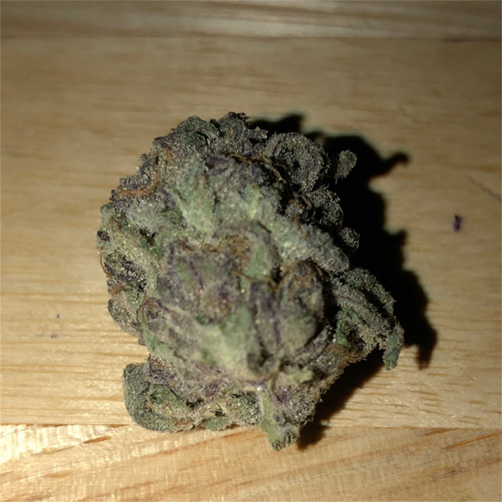 Blue God marijuana strain flower with berry and blueberry flavor and sleepy / relaxed effects - Rare Harvest indica