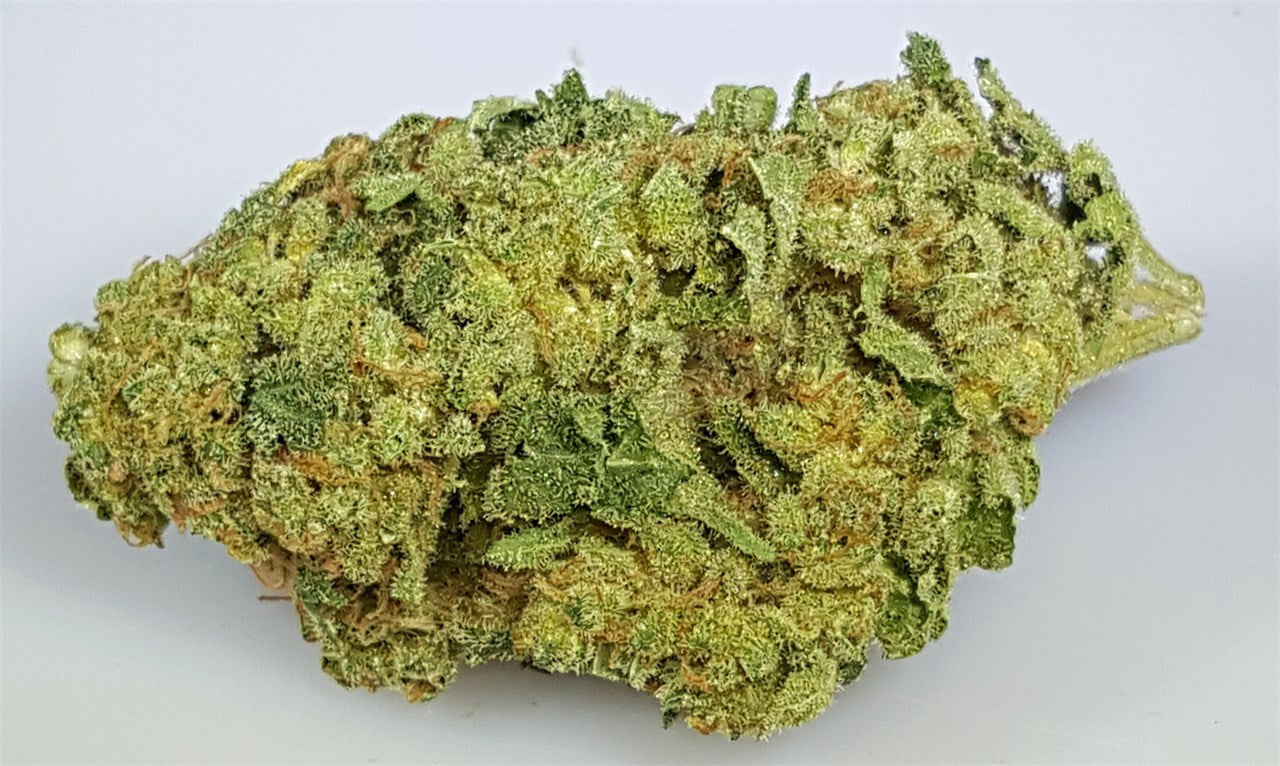 Commerce City Kush marijuana strain flower with chemical and diesel flavor and relaxed / euphoric effects - Rare Harvest indica