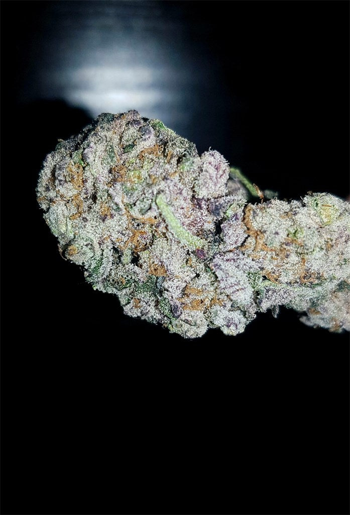 Cookie Wreck marijuana strain flower with sweet and mint flavor and tingly / euphoric effects - Rare Harvest hybrid