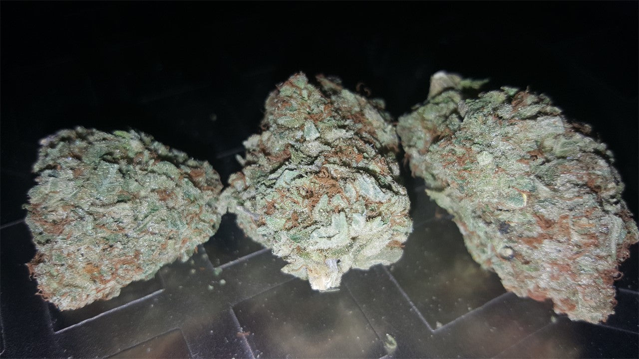 Devil Fruit marijuana strain flower with tree fruit and pine flavor and relaxed / tingly effects - Rare Harvest indica