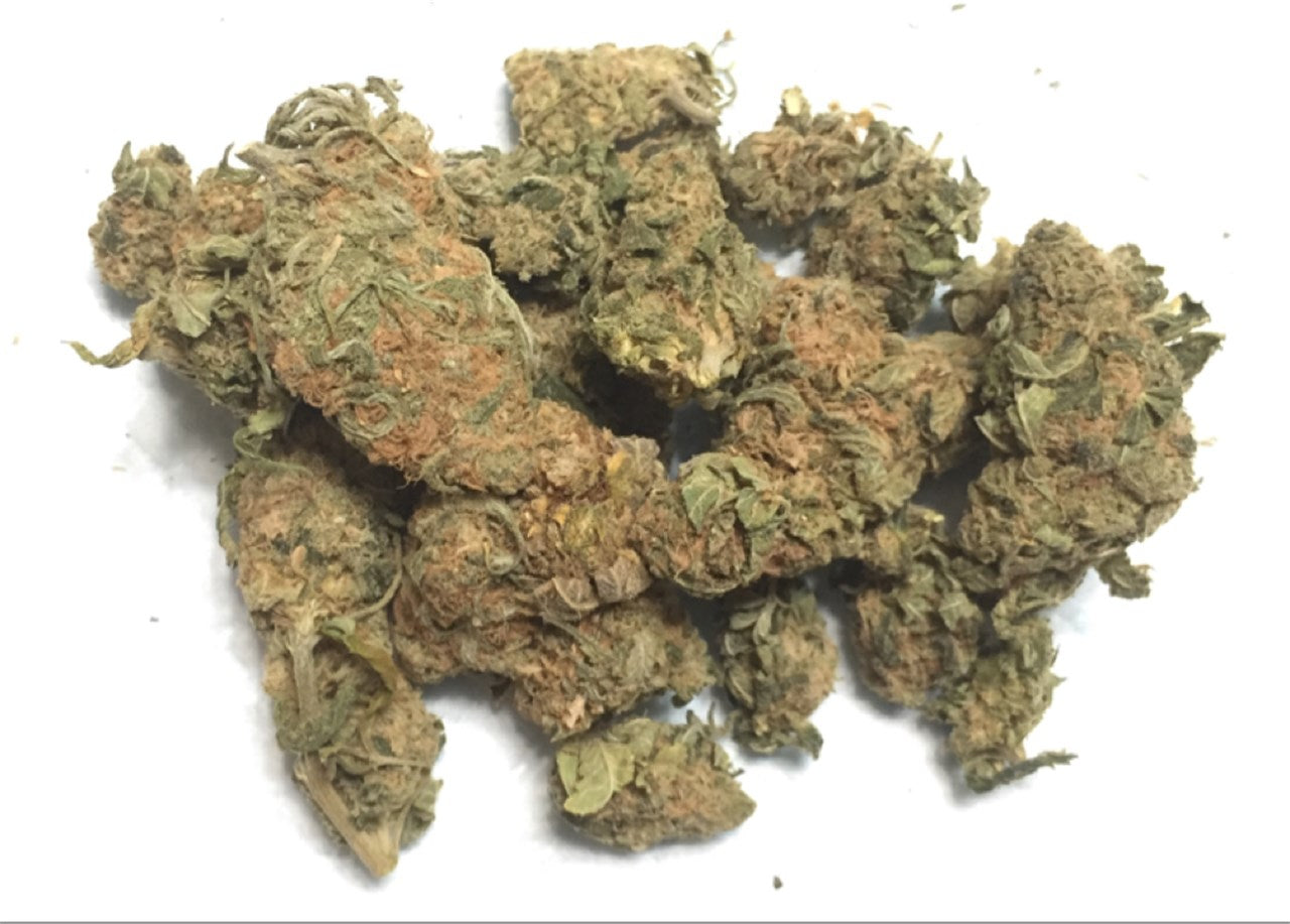 Fat Nelson marijuana strain flower with blueberry and pineapple flavor and energetic / creative effects - Rare Harvest hybrid