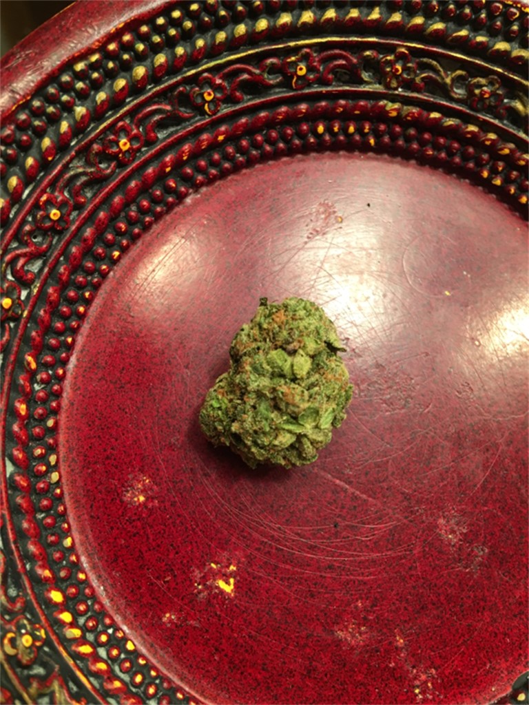 Frosted Freak marijuana strain flower with mint and vanilla flavor and tingly / giggly effects - Rare Harvest hybrid