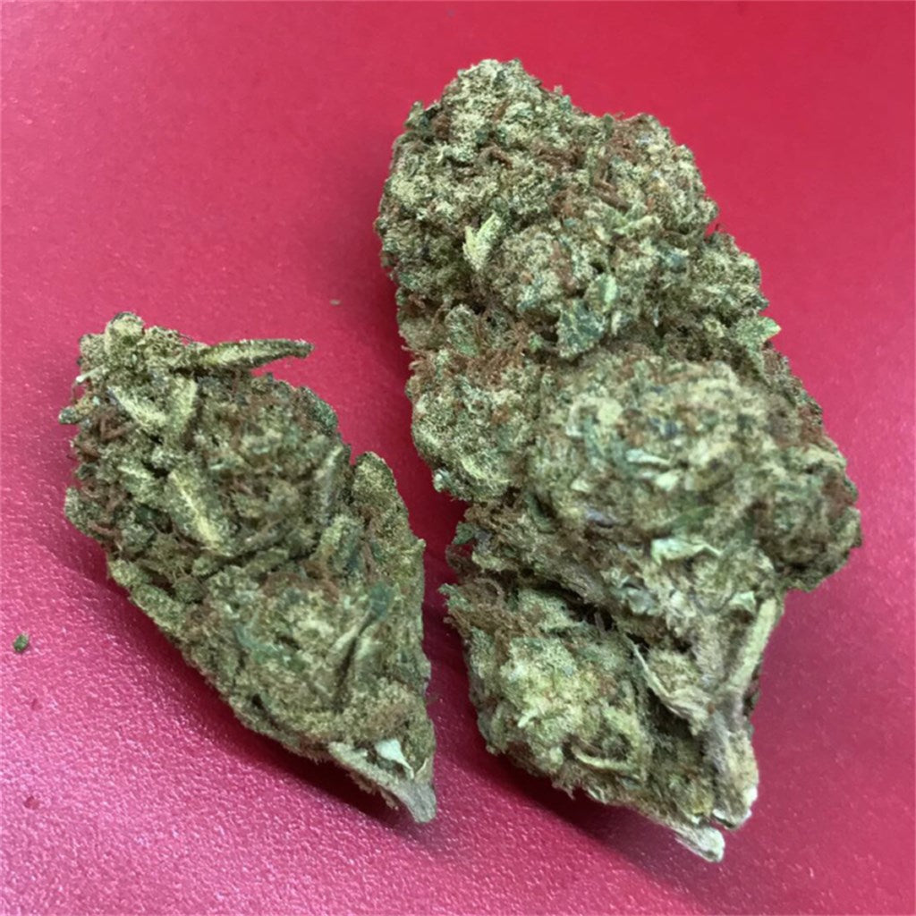 Grimace OG marijuana strain flower with grape and violet flavor and euphoric / aroused effects - Rare Harvest indica