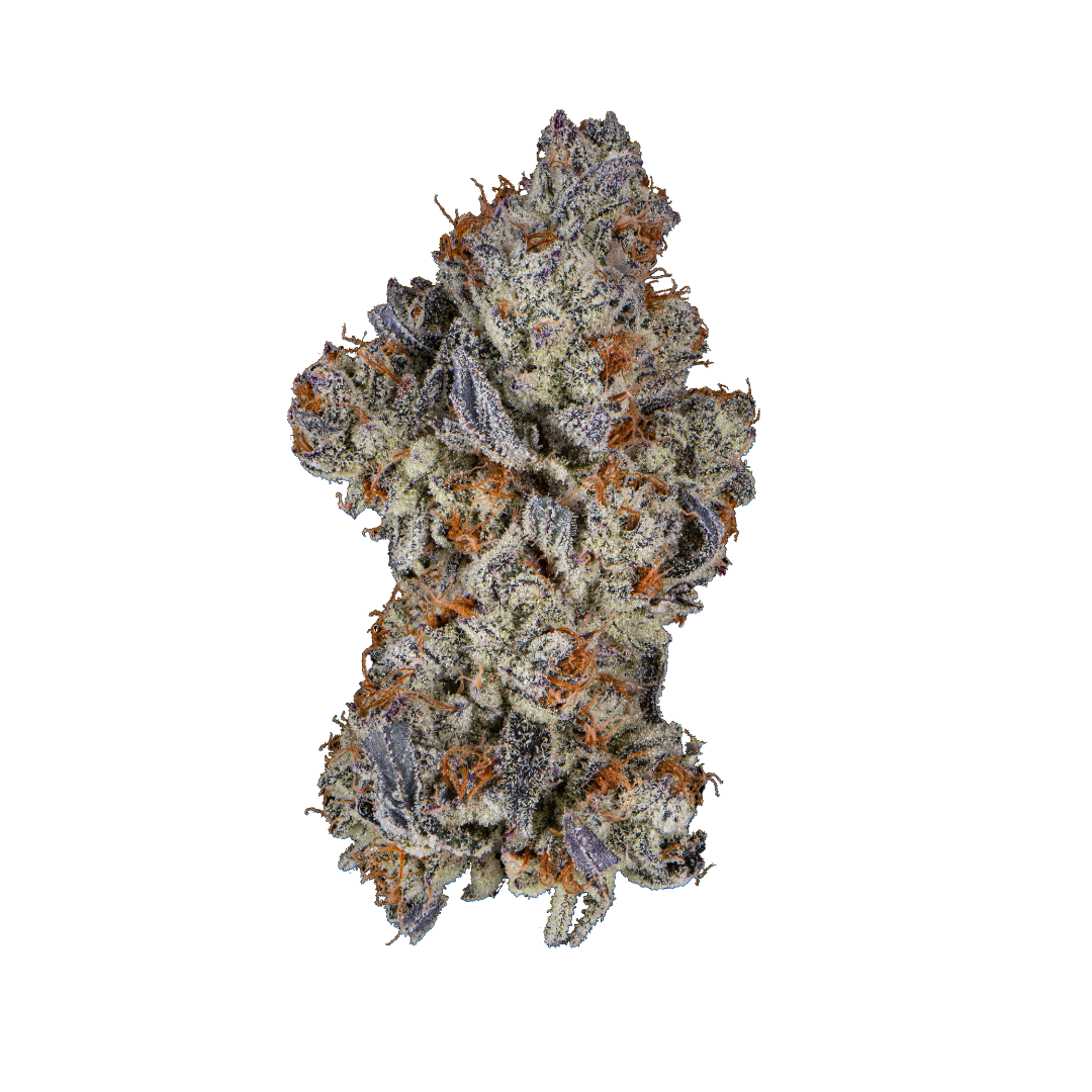 Deep Space marijuana strain flower with ammonia and chemical flavor and sleepy / relaxed effects - Rare Harvest hybrid