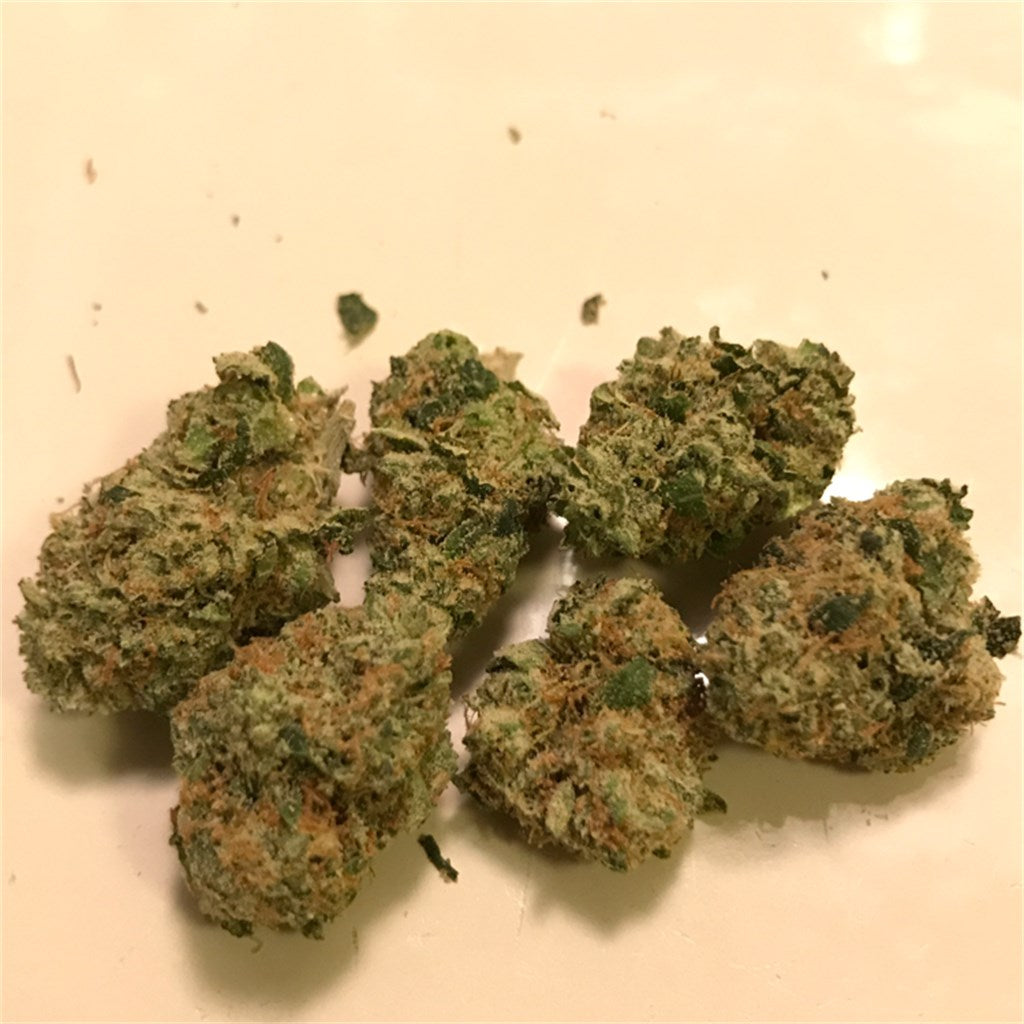 Madman OG marijuana strain flower with coffee and pine flavor and giggly / relaxed effects - Rare Harvest hybrid