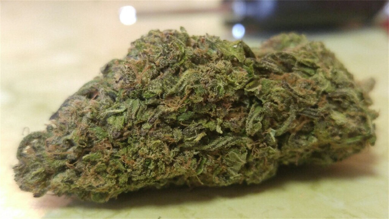 Phishhead Kush marijuana strain flower with berry and sweet flavor and creative / talkative effects - Rare Harvest indica