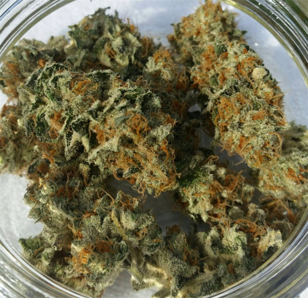 Pineapple Express marijuana strain flower with pineapple and tropical flavor and happy / giggly effects - Rare Harvest hybrid
