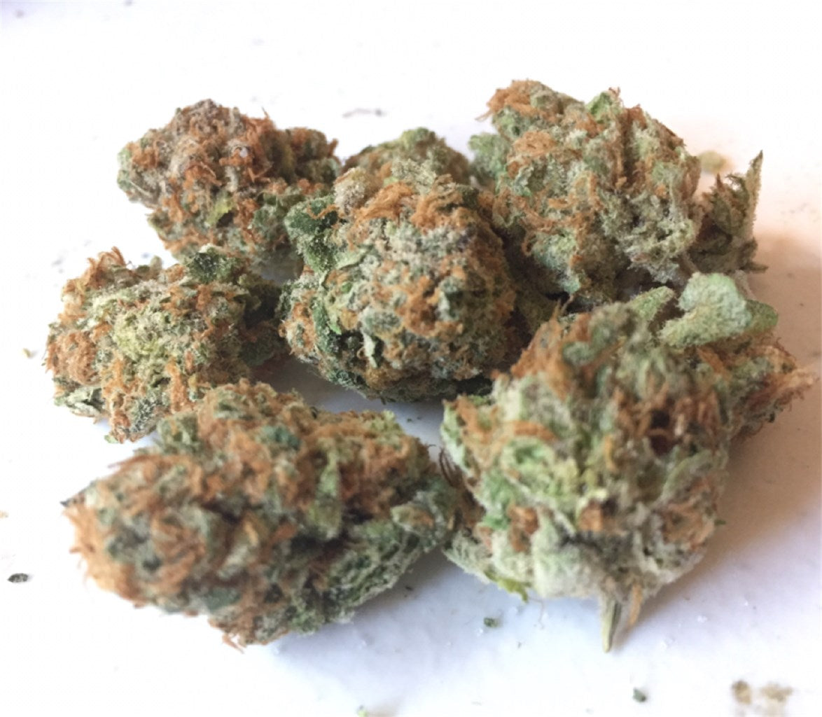 Sour Urkle marijuana strain flower with diesel and berry flavor and hungry / relaxed effects - Rare Harvest hybrid