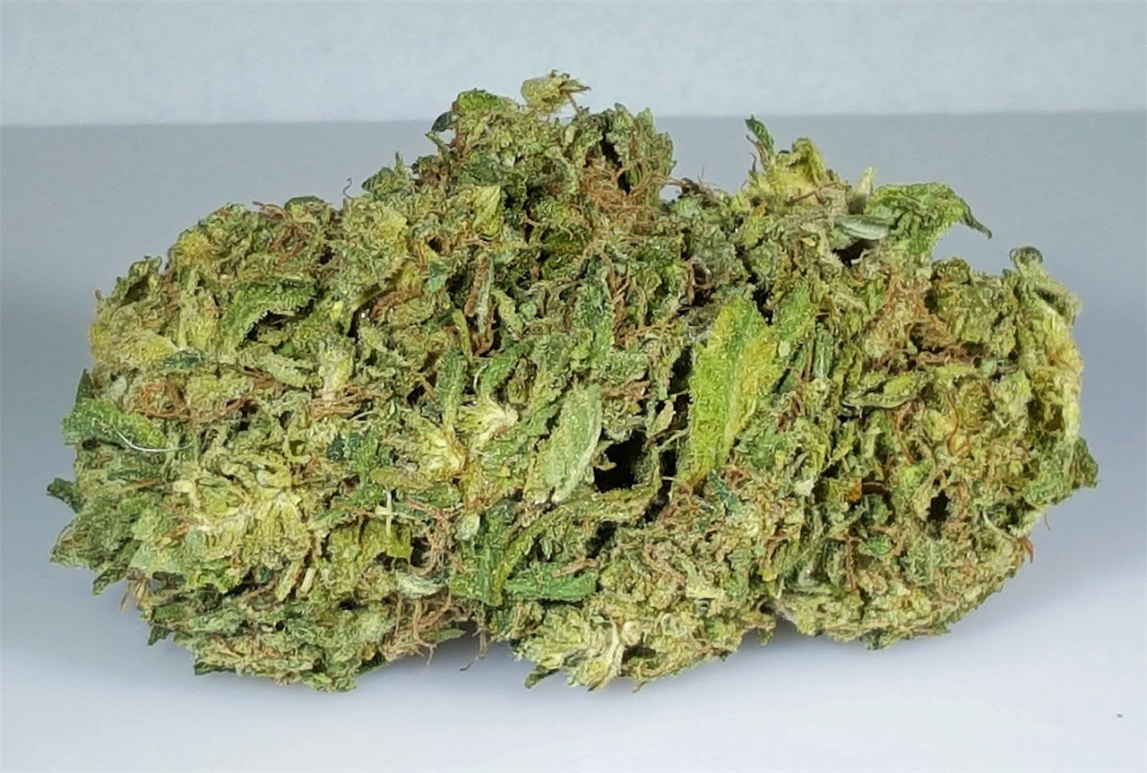 THC Bomb marijuana strain flower with citrus and earthy flavor and relaxed / hungry effects - Rare Harvest hybrid