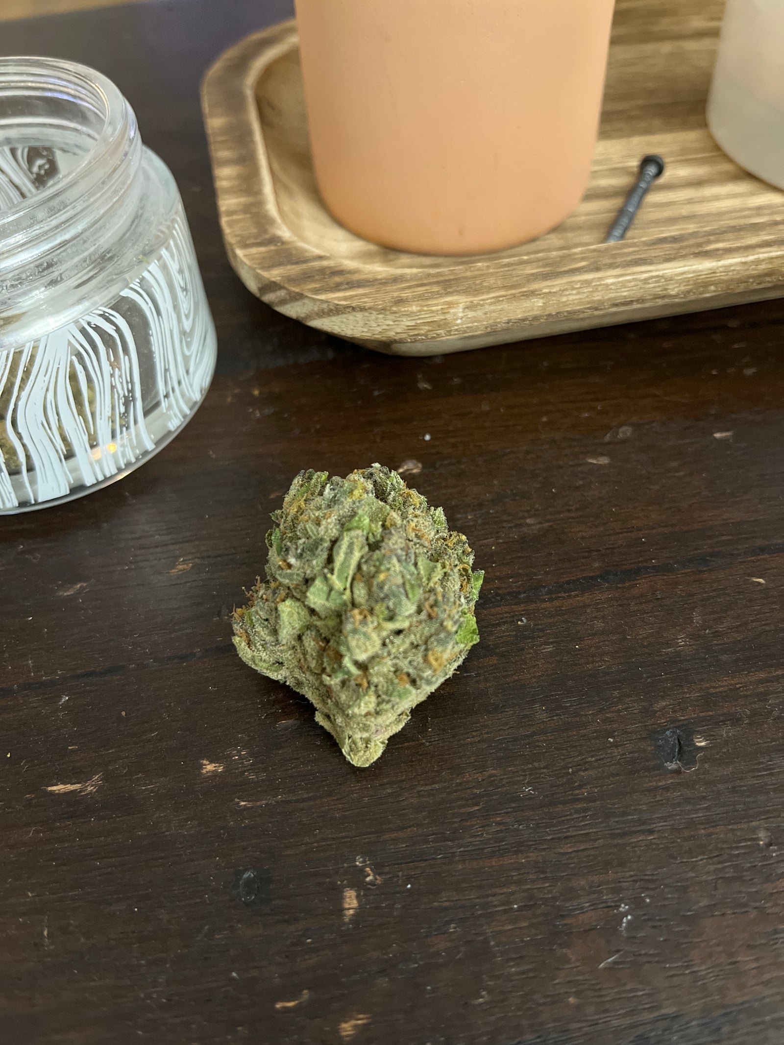 Perfect Cell marijuana strain flower with citrus and woody flavor and creative / focused effects - Rare Harvest hybrid
