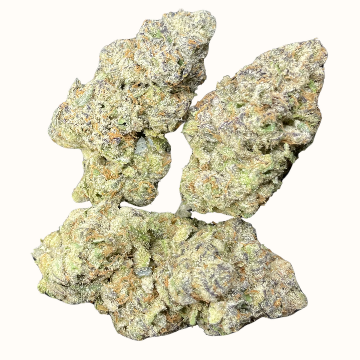 Marshmallow Runtz hybrid ultra rare marijuana close-up showing dense trichome coverage